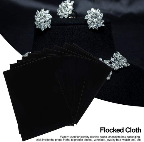 10pcs Felt Fabric Adhesive Sheets, Sticky Back Sheets, Self-Adhesive Sheets for Art & Crafts, Jewelry Box Liner, Furniture Protector Pads Water Re...