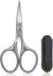GERMANIKURE Professional Nail Cutter Scissors - FINOX Stainless Steel Nail Scissors - Curved for Nail Tips - Manicure Tools in Leather Case - Ethi...