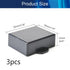 Fielect 3Pcs Project Box ABS Plastic Junction Box Dustproof Universal Electrical Project Case Enclosure with Ear Black, 2.44 x 1.97 x 0.87 inch...
