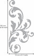 Aleks Melnyk No.349 Metal Stencil, Swirls, Ornaments, Flowers Vine, Patterns, Border, Small Stencil, 1 PC, Template for Wood Burning, Engraving, C...