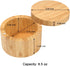 HTB Bamboo Salt Box With Magnetic Swivel Lid, 8.5oz Round Spice Container, Secure Durable Storage & Organization for Seasonings, Herbs...