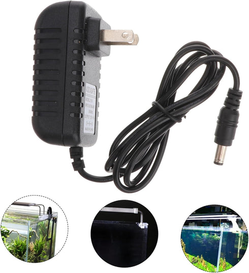 POPETPOP 2PCS Aquarium Light Power Adapter AC110- DC12V 1A, Fish Tank Light Switching Power Supply Converter, Fish Lamp Power Adapter with Indicat...