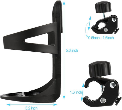 Accmor Bike Water Bottle Holder No Screws, Bike Cup Holder, Water Bottle Holders for Bike, Universal Drinks Holder for Large Bottles, Bike Water B...
