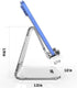 ZAW Acrylic Cell Phone Stand, Office Desk Accessories Clear Phone Stand for Desk, 4MM Acrylic Phone Holder, Compatible with iPhone 14 Pro, Samsung...