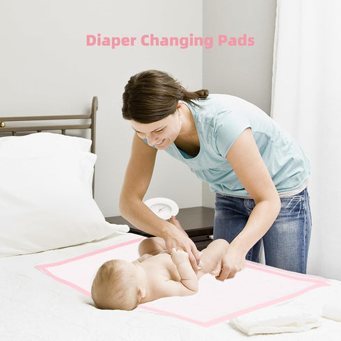 Disposable Changing Pad for Baby, 20 Pack Portable Diaper Changing Pad Liner Baby Changing Pad Waterproof Underpads (Pink, 13x18 Inch)...