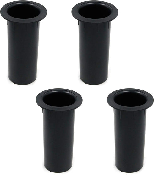 T Tulead 4.72"x2.68" Speaker Port Tubes ABS Speaker Cabinet Port Tube Black Bass Air Ports 2-Inch Installation Diameter Pack of 4...