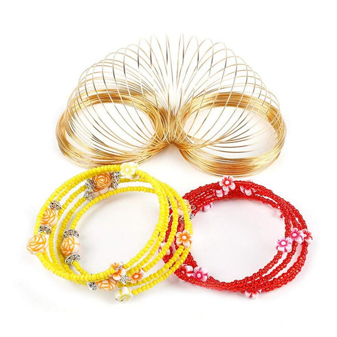 500 Loops Jewelry Making Wire Memory Beading Wire, Cuff Bangle Bracelet Wire for Necklace Bracele Crafts DIY Making...