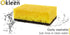 Yellow Multi Use Scrub Sponge. Made in Europe. Large Pack of 18. 4.3x2.8x1.4 inches. Black Heavy Duty & White Non Scratch Fiber. Best Odorless & D...