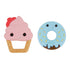 Infantino Sweet Tooth Silicone Teethers, Textured Ice Cream and Donut, 2-Pack...