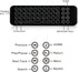 iPazzPort Mini Bluetooth Keyboard Ergonomic with Backlit Wireless Portable Rechargeable QWERTY Keyboard for Apple TV 4K Fire TV Smart TV/Phone and...