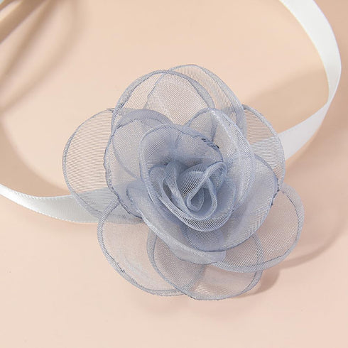 Flower Choker Necklace for Women Gothic Floral Lace-up Necklace Rose Collar Long Tie Velvet Necklace for Bridal Wedding Summer Party...