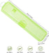 Toothbrush Case 2 Packs, Transparent Green Toothbrush Travel Case, Plastic Toothbrush Holder Travel Size, 7.87 x 1.85 x 1.18 inches Portable Tooth...