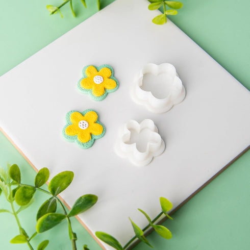RUIFUU 2Pcs Flower Petal Clay Cutters, Clay Earring Making Kit, Clay Earring Cutters, Clay Mold for Earrings Jewelry Making...