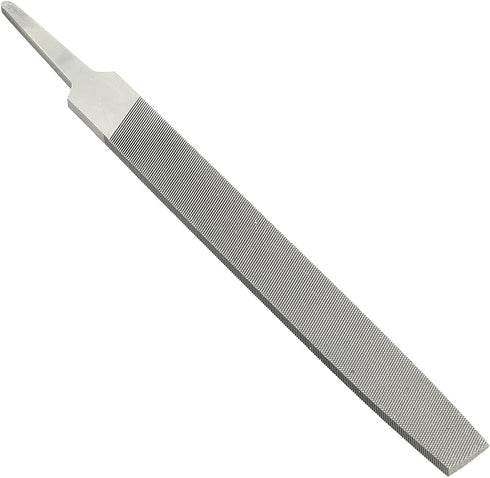 6 Inch Flat Medium Cut File, Double Cut Teeth, Made of High Carbon Steel, Flat Hand File Without Handle, Suitable for Shaping Metal, Wood, and Oth...