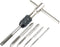 YAKAMOZ Ratchet T-Handle Tap Holder Wrench with 5Pcs Metric M3 M4 M5 M6 M8 Machine Screw Taps Set T Type Thread Tapping Tool...