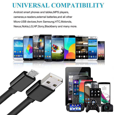 Long 10FT USB to Micro USB Cable Android Charger Cable,Fast Charge Quick Date Trasfer Micro USB Charging Cable TPE Durable USB Cable Cords for Kin...