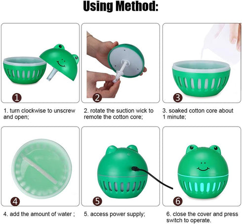 Portable Humidifiers Mini USB Mist Humidifiers Mini USB Desk Humidifiers for Travel, Car, Office, Bedroom, Frog...