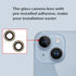 2pcs/Set Rear Back Camera Lens Covers Replacement for iPhone 14/ iPhone 14 Plus Back Rear Glass Lens Covers Replacement with Pre-Installed Adhesiv...