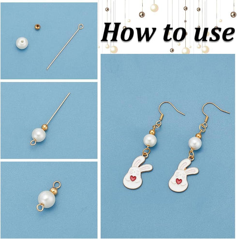 PH PandaHall 160 pcs 45mm(1.7 inch) 304 Stainless Steel Head Pins Findings 21 Gauge(0.7mm) Open Eye Pin for Earring Pendant Bracelet Jewelry DIY C...
