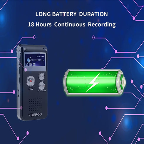 8GB Digital Voice Activated Recorder for Lectures, Meetings, Interviews - HD Sound Mini Portable Audio Recorder with Playback, USB, MP3, A-B Repea...