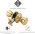 Design House 782730 Tulip Passage Hall and Closet Door Knob Polished Brass...