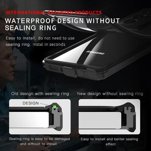 Designed for Samsung Galaxy S22 Ultra Waterproof Case, Waterproof with Built-in Screen Protector Full Body IP68 Underwater Protective Case Heavy D...