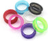 7x Barber Hair Shears Scissors Finger Rings Grips Inserts - Dog Grooming Finger Thumb Soft Silica Rubber Insert for Pet Shears - Candy Colors...