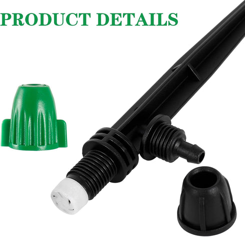 30PCS Drip Irrigation Misting Drippers with Lock Barbed for 1/4" Irrigation Tubing Leak-proof Adjustable Drip Irrigation Spray Emitters 6" Sturdy ...