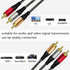 Audio Video RCA Cable 10 ft,Yeung Qee 3RCA Male to 3RCA Male Composite AV Cable Compatible with Set-Top Box,Speaker,Amplifier,DVD Player and More ...