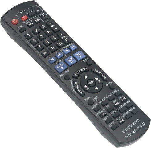EUR7662YX0 Replace Remote Control fit for Panasonic DVD Home Theater Sound System SC-PT750 SC-PT753 SC-PT950 SC-PT1050 SC-PT953 SH-FX65T SE-FX65 S...