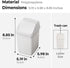Small Trash can with lid 2 Liter/ 0.5 Gallon Mini wastebasket for Countertop, Coffee Area, Bathroom, Office & Home, Kitchen, Bedroom - White...