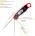 Instant Read Meat Thermometer Waterproof Thermometer with Large Backlit LCD Calibration and Backlight Functions Thermometer for BBQ. Meat. Tea. Mi...