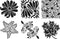 Cedar Canyon Textiles Text CCT4004 Plastic Artist's Paintstiks Rubbing Plate, Garden Flower, 6-Pack...