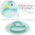 Silicone Detachable Toddler Meal Tray - Portable Non-Slip Suction Cup for Kids Babies and Kids1...