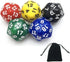 SmartDealsPro® 5-Pack of Random Color D30 Polyhedral Dice for DND RPG MTG Table Games with Free Pouch...