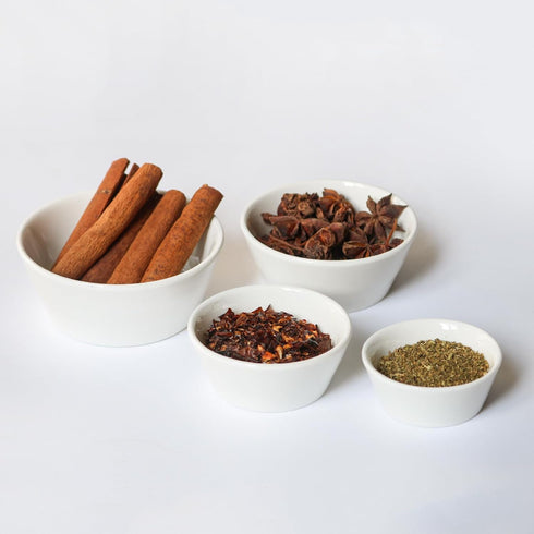 Porcelain Pinch Bowls Set of 4, Multi-size Round Mini Bowls for Meal Prep, Sauces, Dippings, Condiments...