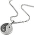 COOLSTEELANDBEYOND Mens Women Stainless Steel Black White Cubic Zirconia Yin Yang Pendant Necklace, 30 inch Wheat Chain...