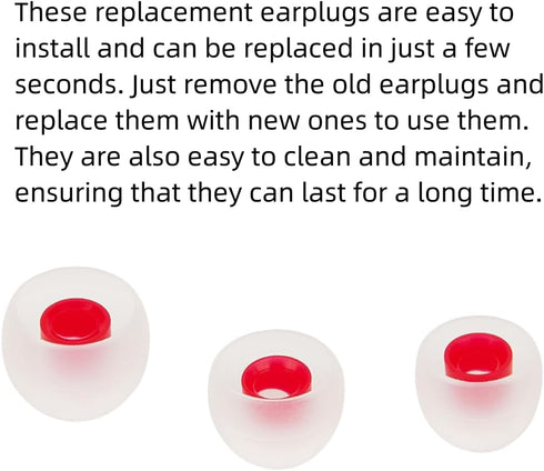 Earbuds Replacement Tips Silicone Earbud Tips Earpads Replacement Silicone Replacement Earbuds Tips for Bluetooth Earphones (Fit in Inner Hole 4.5...