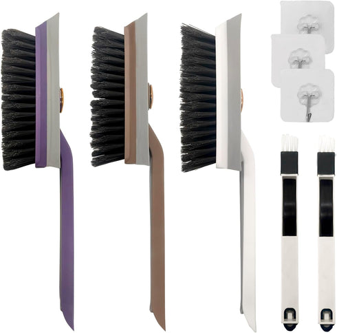 8 Pcs Multi-Function 360°Rotating Corner Gap Crevice Cleaning Brush,Hand-Held No Dead Corners Hard Bristle Cleaning Brush,Tool Grout Cleaner Brush...