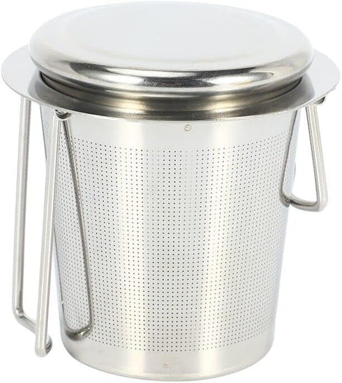 Foldable Tea Strainer - Stainless Steal, Foldable & Adjustable Handle, Cover, Tea Strainer, Tea Infuser, Tea Filter, Loose Leaf Tea...