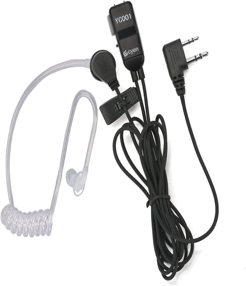 Two Way Radio Earpiece Noise Canceling Transparent Security Headphones Walkie Talkie Earphone with PTT/VOX – Pair...