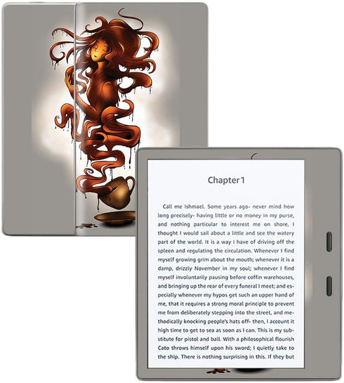 MightySkins Skin Compatible with Amazon Kindle Oasis 7" (9th Gen) - Coffee Dreams | Protective, Durable, and Unique Vinyl Decal wrap Cover | Easy ...