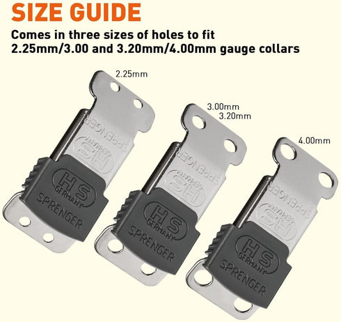 Herm Sprenger ClicLock Fastener Stainless Steel Buckle for Prong Dog Training Collar & Quick Release with Easy Buckle for Medium Large Dogs (3.0/3...