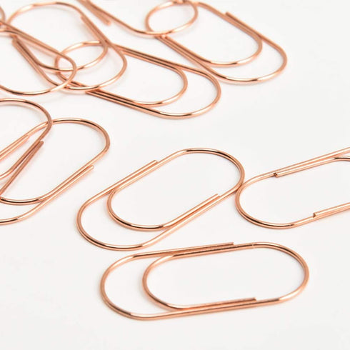 Jumbo Paper Clips, Wide Large Paper Clamps Rose Gold 2 inch 20pcs Durable and Rust Proof Paper Clips for Office, School, Home Supplies(Rose Gold)...
