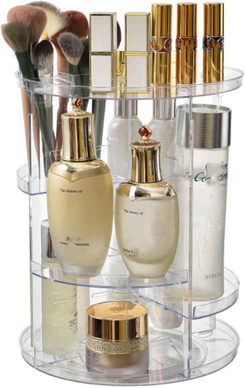 360 Rotating Makeup Organizer?8 Layers Adjustable Transparent Simple Acrylic Desktop Rotating Makeup Skincare Organizers ?Perfume Organizer Suitab...
