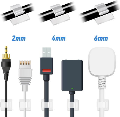 80 PCS Adhesive Cable Clips Christmas Clear Light Strip Mounting Clips Led Light Wire Holder Cable Clamp Organizer for Desk Outdoor Wall Cable...
