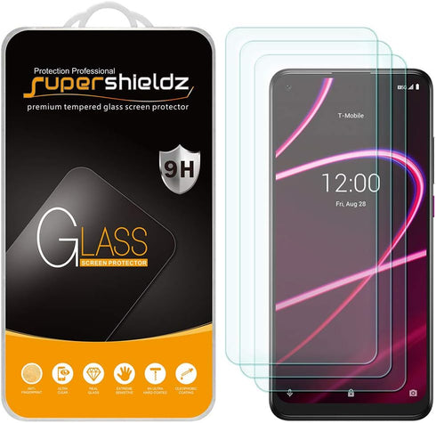 Supershieldz (3 Pack) Designed for T-Mobile (Revvl 5G) Tempered Glass Screen Protector, Anti Scratch, Bubble Free...