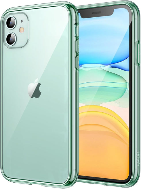 JETech Case for iPhone 11 6.1-Inch, Non-Yellowing Shockproof Phone Bumper Cover, Anti-Scratch Clear Back (Midnight Green)...