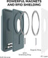 BIAJIYA Card Holder for Back of Phone for Stand MagSafe Magnetic Silicone Wallet Compatible with iPhone16/15/14/13/12/12 Pro/ 12 Mini/ 12 Pro Max ...