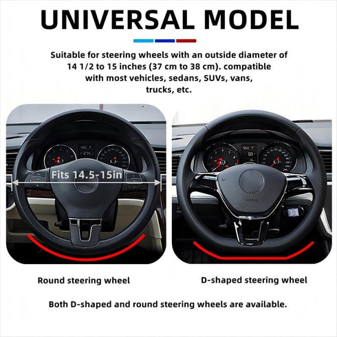 Bling Soft Fluffy Steering Wheel Cover, Rhinestone Auto Elastic 15 Inch Steering Wheel Protector, Sparkly Crystal Diamond for Women Girls, Car Acc...